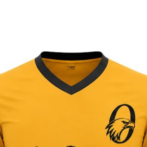 Camiseta de Fútbol Amarilla y Negra de Manga Larga para Adultos y Niños, Uniforme Deportivo Cómodo para Entrenamiento y Partido - Product Image 3