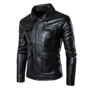 High Quality Mens <b>Leather</b> <b>Jacket</b> Genuine <b>Leather</b> Classic Premium Business Casual <b>Winter</b> Fashion - Product Image 4