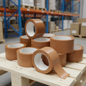 Ruban adhésif brun BOPP personnalisé directement du fabricant – Rouleau haute résistance à base de colle thermofusible activée par l'eau - Product Image 5