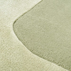Tapis de luxe moderne en laine de viscose tuftée, vert mousse uni, antidérapant, à poils moyens, doux et moelleux, rectangulaire, pour salon et chambre à coucher - Product Image 5