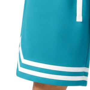 Turquoise Blue and <b>White</b> <b>Mens</b> Basketball <b>Shorts</b> Custom Logo Athletic Training Gym Sports Mesh Breathable Quick Dry Casual <b>Shorts</b> - Product Image 3