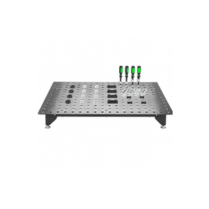 Table de soudage en acier robuste avec kit d'outils de 24 pièces, établi de fabrication d'atelier avec pinces, supports et outils GAR052 - Product Image 1