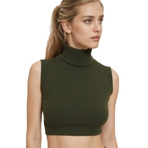 Chaleco de punto con cuello en V sin mangas de ajuste regular de moda para mujer hecho a medida de fabricación OEM de alta calidad para mujer - Product Image 1