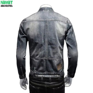 Modern Stitched Texture Winter <b>Men's</b> <b>Denim</b> Trucker <b>Jacket</b> Minimalist Heavy Duty Slim Fit Front Logo Everyday Layer - Product Image 4