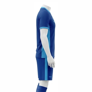Conjunto de Uniforme Deportivo de Fútbol Personalizado, Transpirable, de Poliéster, Camiseta Lisa con Detalles Frontales, Pantalones Cortos, Kit de Entrenamiento para Equipo, Impresión por Transferencia de Calor para Exteriores - Product Image 3