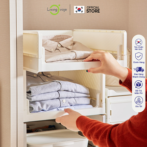 Korean Style Plastic Storage Drawers Three-Layer Clothing Organizer <b>Cabinet</b> Injection Molded Multifunctional Living Room Storage - Product Image 4