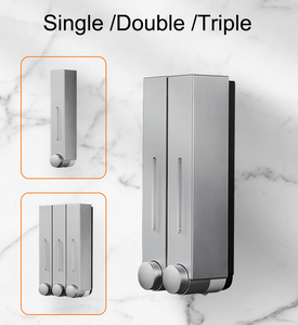 <span class=keywords><strong>Dispensador</strong></span> Manual de Doble Capacidad para Champú <span class=keywords><strong>y</strong></span> Acondicionador, Montado en la Pared, con Cerradura, para Baño de Hotel - Product Image 3