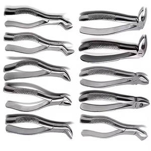 Ensemble de forceps d'extraction dentaire professionnels en acier inoxydable, kit d'instruments chirurgicaux pour l'extraction des dents supérieures et inférieures - Product Image 2
