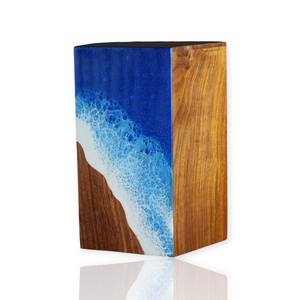 Personalized Rosewood Ocean Urn Box Handcrafted Memorial <b>Keepsake</b> <b>for</b> human <b>ashes</b> medium size 9x5.5 inches urn box - Product Image 2