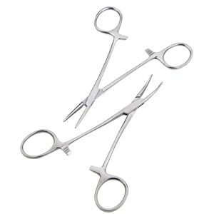 Pinces chirurgicales à moustiques en acier inoxydable de haute qualité, manche doré, courbées, instruments de vasectomie, ensemble d'instruments manuels de classe I - Product Image 6
