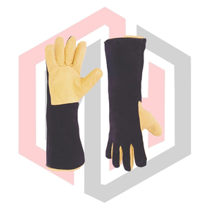 Guantes de Trabajo Profesionales para Soldadura, de Cuero Dividido y Grano Completo, Forrados y Cosidos, Resistentes al Calor y a los Cortes, de 16 Pulgadas, Guantes de Seguridad - Product Image 4