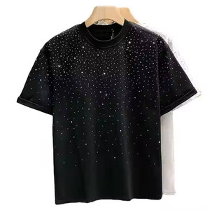 Camiseta de Algodón 100% con Pedrería, Cómoda, de la Mejor Calidad, Corte Regular, Transpirable, Informal, para Hombre, HAWK FLY, Servicio Personalizado OEM - Product Image 1