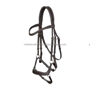 Caballo nupcial cuero genuino brida ecuestre negro Sier cristal 8mm frente acolchado nariz banda cómoda personalizable diseñado - Product Image 6