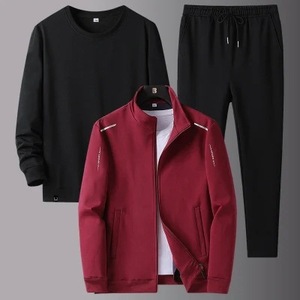 Custom Logo Men's Spandex Cotton Autumn Tracksuit Set Breathable Sportswear Jogging Suit Casual Athletic Track Set Two Piece - Product Image 3
