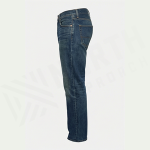 Jean slim extensible en denim pour homme, style streetwear vintage, hiver automne, couleur unie, écologique, respirant, bleu noir, pantalon décontracté - Product Image 1