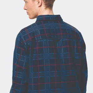 Men's Navy Cago Long Sleeve <b>Shirt</b> Regular Fit Solid Color Casual Autumn Wear Breathable 100% Cotton Woven Fabric - Product Image 5