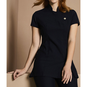 One Button Style New Fashion Breathable Spandex Beauty Salon Uniform <b>Nursing</b> Spa Workwear <b>Tunic</b> - Product Image 3