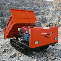Dumper forestier sur chenilles en caoutchouc de 2 tonnes, moteur diesel, télécommandé, style Morooka, pour zones humides et marécageuses