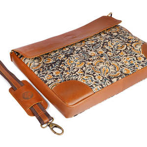 Sac bandoulière en cuir véritable à rabat motifé, sacoche pour ordinateur portable, grande capacité, léger, pour les voyages et l'usage quotidien - Product Image 3