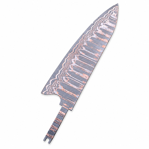 Burraq DIY OEM Custom Handmade Damascus Copper Steel 0.5mm Thick Straight Edge <b>Clip</b> Point Blank Blade Knife 7.5 Inches Camping - Product Image 5