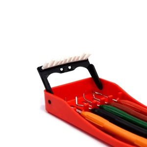Kit d'instruments manuels pour composites dentaires avec poignée en silicone, cassette de stérilisation, instruments chirurgicaux dentaires restauratifs - Product Image 5