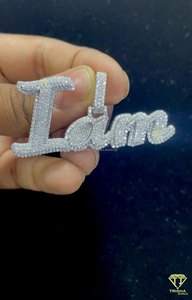 Luxury " IAM " Pendant Hip Hop Necklace Personalized Jewelry Wholesale Manufacturer Supplier - Product Image 3
