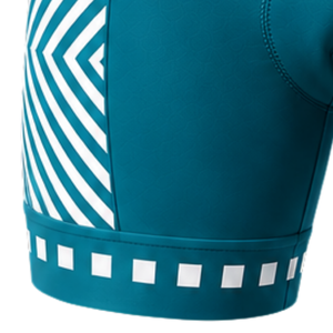 Pantalones Cortos de Ciclismo Acolchados en Blanco y Verde Azulado, Personalizados, de Secado Rápido, Transpirables, Elásticos, para Ciclismo de Carretera, Entrenamiento y Rendimiento - Product Image 2