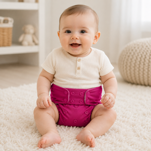 Couche lavable réutilisable pour bébé AIO |   Couche lavable à poche anti-fuite imprimée avion avec insert, ajustement réglable, ensemble bébé personnalisé OEM - Product Image 3