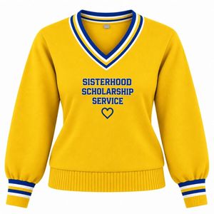 Pull en maille col V personnalisé pour femme, manches longues, motif lettres, bordure côtelée contrastante, style décontracté et tendance pour le quotidien - Product Image 1