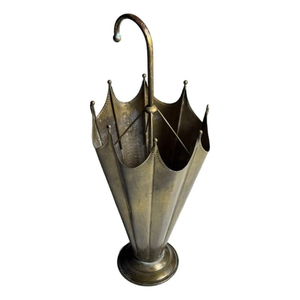 Porte-parapluie industriel en métal avec poignées en cuir pour la décoration de la maison, support à parapluie vintage en solde - Product Image 3