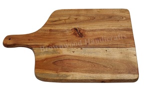 เขียงไม้อะคาเซียขนาดใหญ่พร้อมด้ามจับแผ่นชาร์เทอรีออร์แกนิคปลอดภัยสำหรับเสิร์ฟเนื้อผลไม้ชีสและใช้ในครัว - Product Image 6