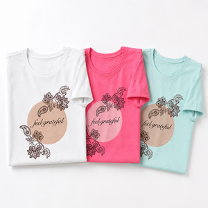 Camiseta de Manga Corta con Cuello Redondo para Mujer, 100% Algodón, Estampado Floral, Corte Holgado, Informal, para Verano - Product Image 6