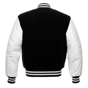 Chaqueta Varsity de Lana y Cuero de Calidad Personalizada con Mangas de Cuero para Hombre y Mujer, Chaqueta de Trabajo de Invierno con Bordado Personalizado - Product Image 2