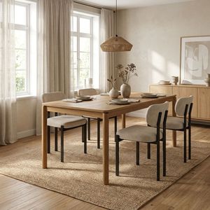 Chaise de salle à manger rembourrée, chaise d'appoint moderne avec structure en métal et assise confortable pour la maison, les restaurants et les hôtels - Product Image 2
