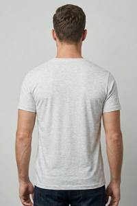T-shirt pour homme en coton 100% premium 200 g/m², col rond, imprimé, anti-boulochage, couleur unie, nouvelle mode, coupe oversize, personnalisable - Product Image 4