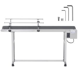 Nastro Trasportatore Motorizzato in Acciaio Inossidabile per Carichi Pesanti 59 x 19,7 Pollici, Tavolo Trasportatore 59 x 19,7 Pollici per Applicazioni di Codifica a Getto d'Inchiostro - Product Image 1