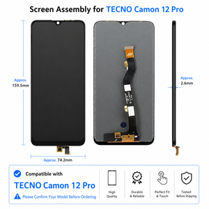 Écran tactile LCD de remplacement d'origine pour TECNO Camon 12 Pro avec garantie d'un an, qualité supérieure, 6,1 pouces - Product Image 4