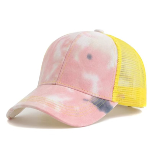 Men's <b>Tie</b> Dye Trucker Caps Mesh <b>Back</b> Adjustable Snapback Breathable Lightweight Outdoor Casual Street Wear Hats Premium Quality - Product Image 3