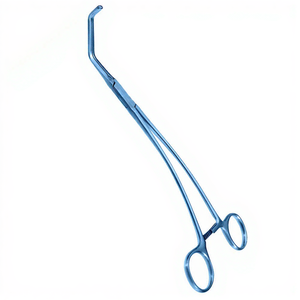 Pince vasculaire DeBakey Satinsky 9'' en acier inoxydable recouvert de titane bleu, pince tangentielle, instrument chirurgical Surgiright - Product Image 3
