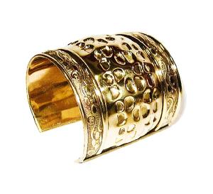 กำไลข้อมือโลหะชุบทองและทองเหลือง,งานฝีมือคุณภาพสูงจากผู้ผลิตจากอินเดีย - Product Image 1