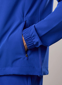Men's Hooded Windbreaker <b>Jacket</b> Solid Color Zipper Closure Quick Dry Breathable Outdoor Wear Spring Autumn Polyester Material - Product Image 4