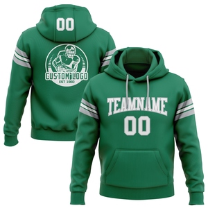 Sweat-shirt à capuche ample pour homme, nouveau design, patchwork vert, blanc et gris en polyester/coton, sur mesure, vente en gros directe - Product Image 1