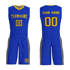 ออกแบบโลโก้ทีมตามสั่ง เสื้อบาสเก็ตบอลปักลาย โพลีเอสเตอร์ 100% แห้งเร็ว คุณภาพสูง ชุดบาสเก็ตบอลสำหรับการแข่งขัน - Product Image 1