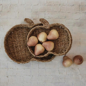 Meilleur Choix : Plateaux Décoratifs en Jonc de Mer Naturel en Forme de Pomme, Paniers à Fruits Tressés pour la Décoration de la Maison, des Hôtels et des Restaurants – Origine Vietnam - Product Image 1