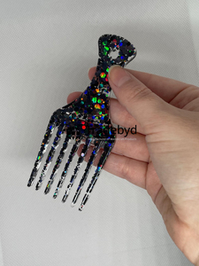 Tradebyd Elegant <b>Wide</b> Tooth Resin <b>Comb</b> Handmade Hair Grooming Tool for Thick and Curly Hair - Product Image 5
