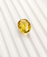 Quartz Citron Naturel Jaune Facetté Coupe Ovale - Pierre Précieuse Thermiquement Traité - Pierre Libre pour la Fabrication de Bijoux 17.7x13.5x8mm