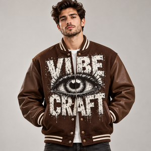 Veste universitaire décontractée de qualité supérieure personnalisée 2027 pour hommes, col montant, streetwear, vêtements d'hiver, service OEM - Product Image 1