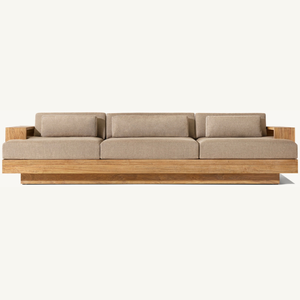 Furniture chair made of teak <b>wood</b> <b>frame</b> with three seats, modern design, suitable for indoor use, durable, brown color - Product Image 5