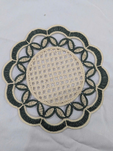Flower-shaped Woven Minimalist Western Style Placemat Creative Home <b>Table</b> Decoration <b>Dinner</b> Plate Heat Insulation <b>Mat</b> <b>Mat</b> - Product Image 2