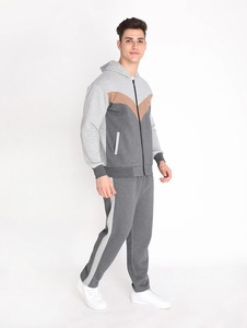 Hot Sales Custom Jogging Tracksuits New Designs Fashion Zipper <b>Hoodies</b> Track Suits Casual Blue Brown White <b>Polyester</b> Sweat Suit - Product Image 5